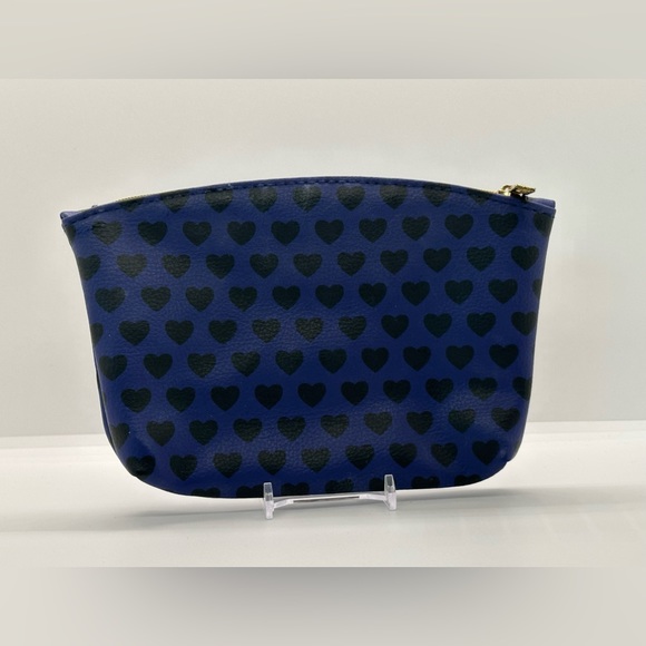 Ipsy Purple and Black Hearts Makeup Bag - Picture 1 of 4